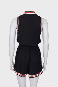 Black jumpsuit with zipper