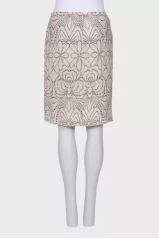 Draped silk skirt