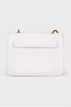 White bag with golden hardware