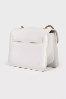 White bag with golden hardware