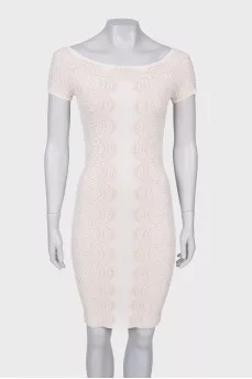 White dress in print