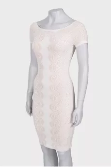 White dress in print