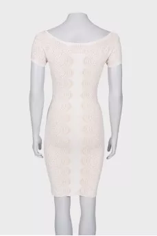 White dress in print