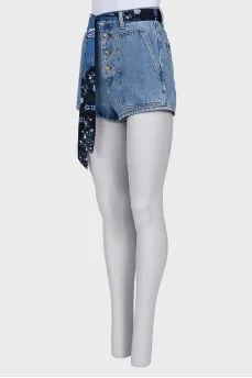 Denim shorts with buttons
