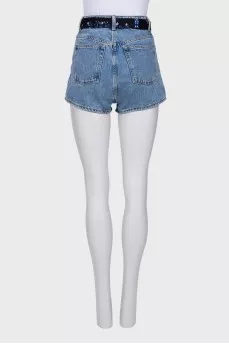 Denim shorts with buttons