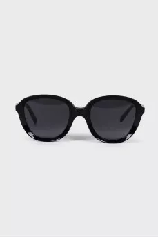 Black sunglasses with shaped frames