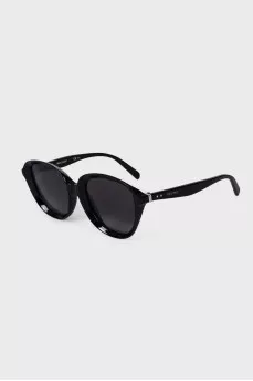 Black sunglasses with shaped frames