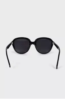 Black sunglasses with shaped frames