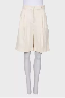 High rise linen shorts