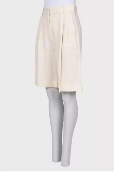High rise linen shorts