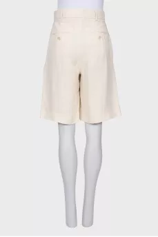 High rise linen shorts