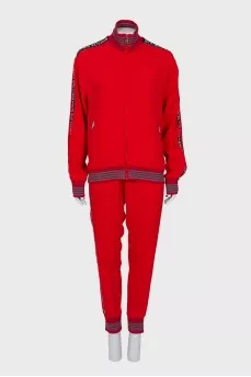 Red tracksuit with stripes