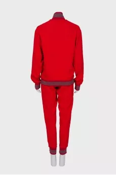 Red tracksuit with stripes
