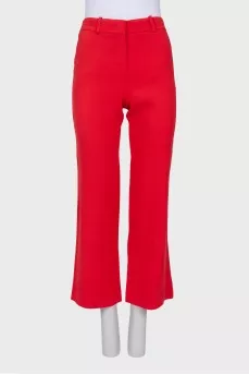 Red straight pants
