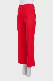 Red straight pants