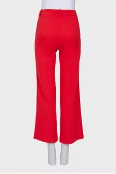 Red straight pants