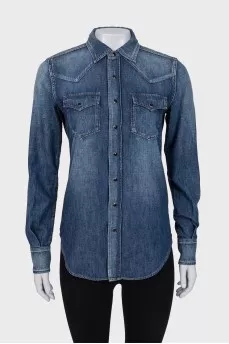 Button down denim shirt