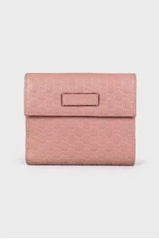 Embossed leather wallet