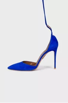 Suede lace-up shoes