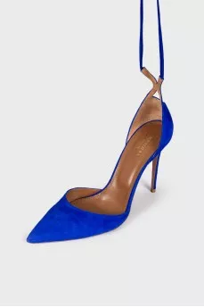Suede lace-up shoes