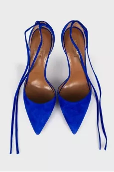 Suede lace-up shoes