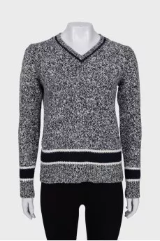 V-neck wool sweater