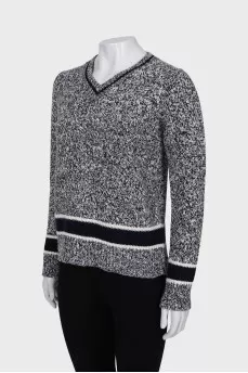 V-neck wool sweater