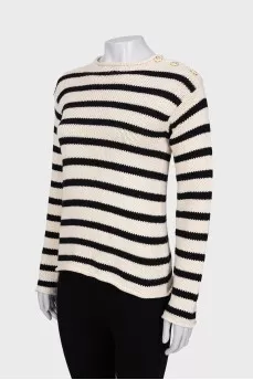 Black and white striped sweater