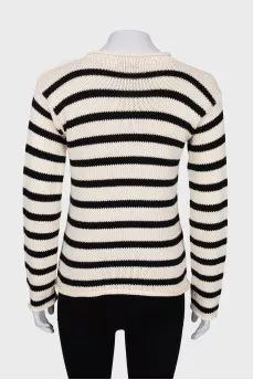 Black and white striped sweater