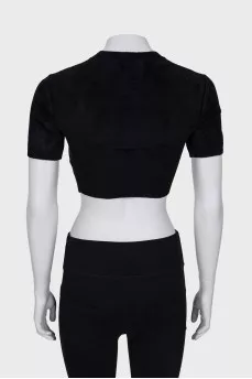 Black short pile top