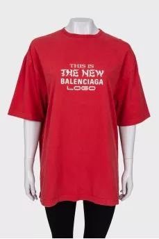 Red loose fit T-shirt