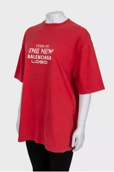 Red loose fit T-shirt