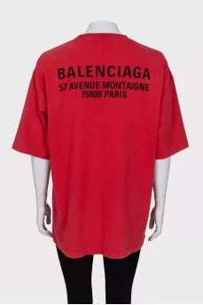 Red loose fit T-shirt