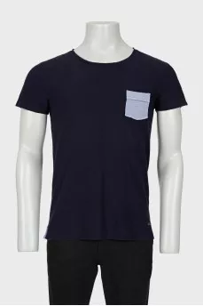 Men's dark blue T-shirt