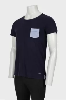 Men's dark blue T-shirt
