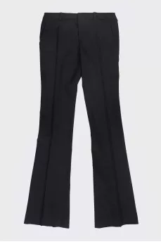 Black flared trousers