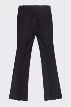 Black flared trousers