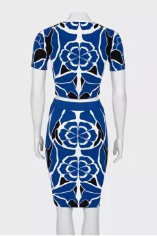 Printed skirt suit