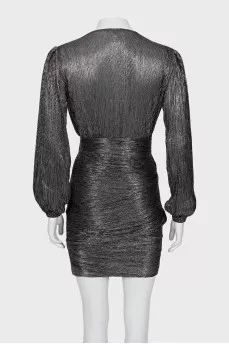 Semi-sheer dress with lurex