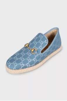 Padded loafers in signature print