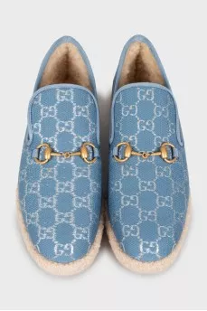 Padded loafers in signature print