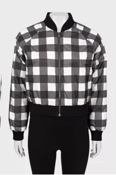 Black and white checked jacket