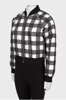 Black and white checked jacket