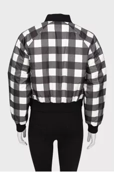Black and white checked jacket
