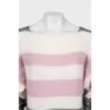 Striped sweater with embellished pockets