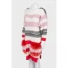 Striped sweater with embellished pockets