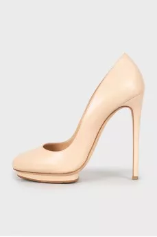 Beige stiletto shoes