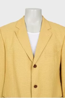 Gingham men's blazer