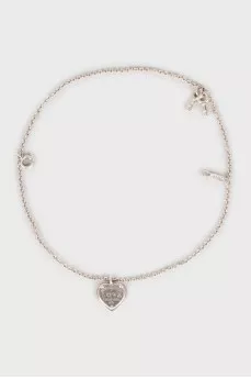 Silver bracelet with charms