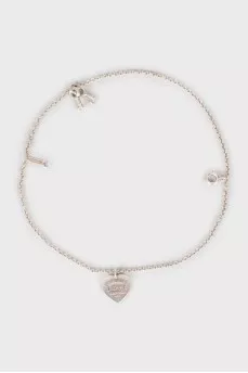 Silver bracelet with charms